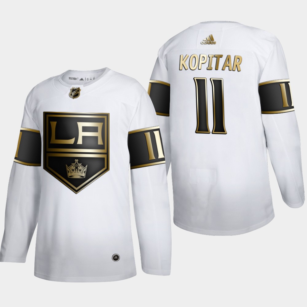 Los Angeles Kings #11 Anze Kopitar Men Adidas White Golden Edition Limited Stitched NHL Jersey